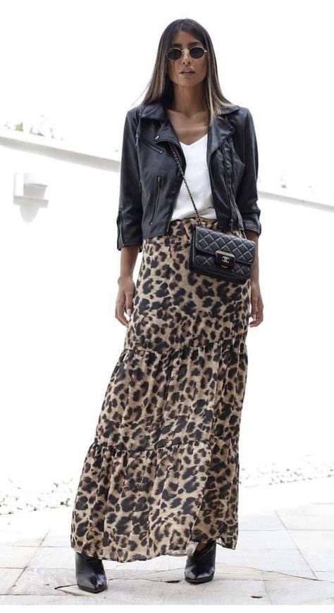 jupe leopard look