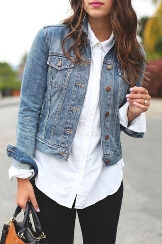 Lookastic | How to wear denim jacket, Classic denim jacket, Jacket