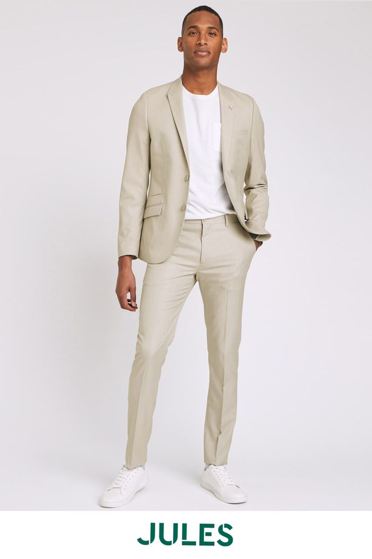 costume beige homme