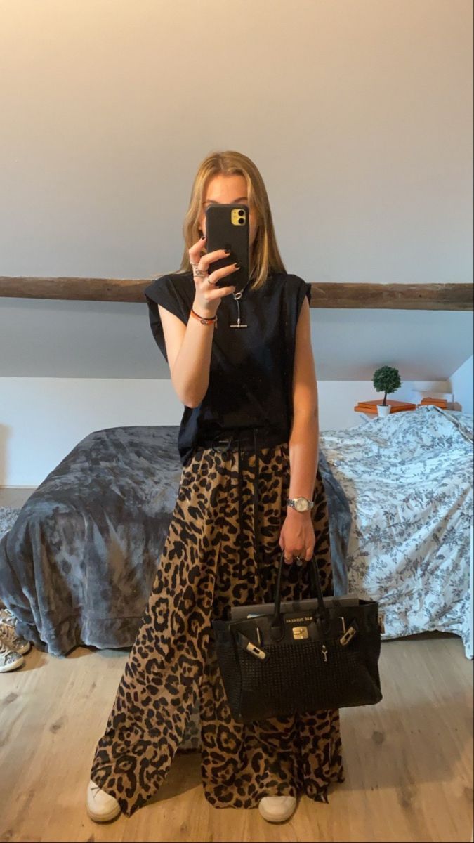 jupe leopard look