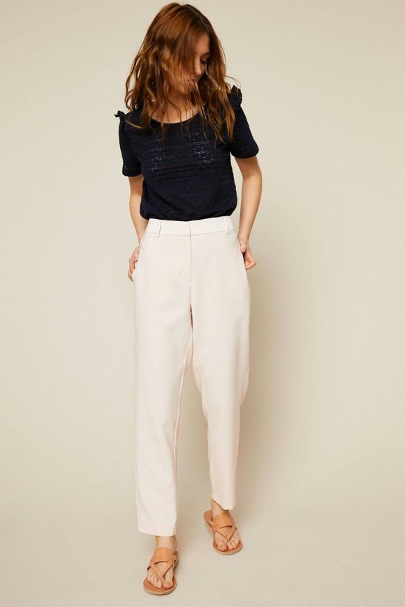 look avec pantalon rose pale