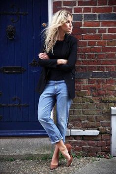 look veste bleu marine femme