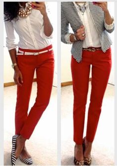 comment associer un pantalon rouge femme