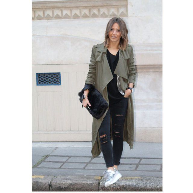 look trench noir