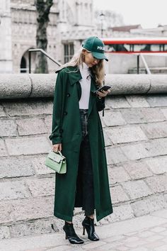 tenue manteau vert