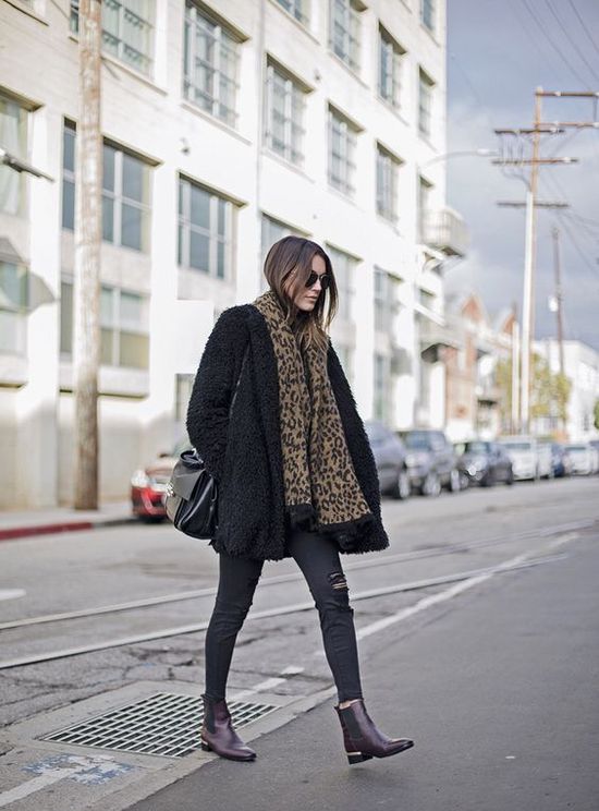 manteau noir look