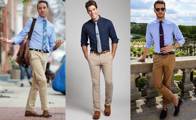 beige chinos outfit