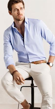 beige chinos shirt