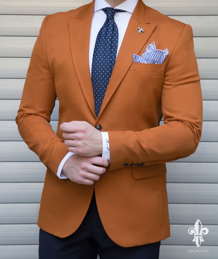 blazer orange homme