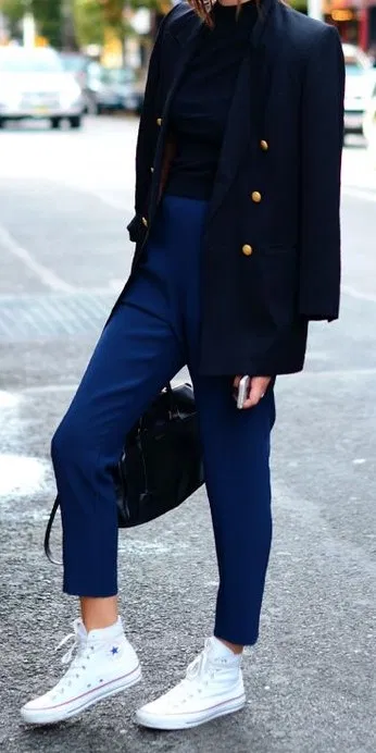 look veste bleu marine femme