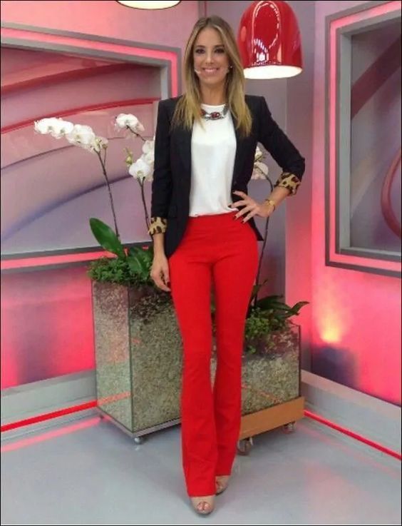 comment associer un pantalon rouge femme