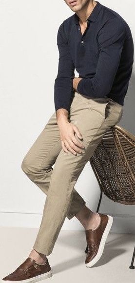 beige chinos shirt