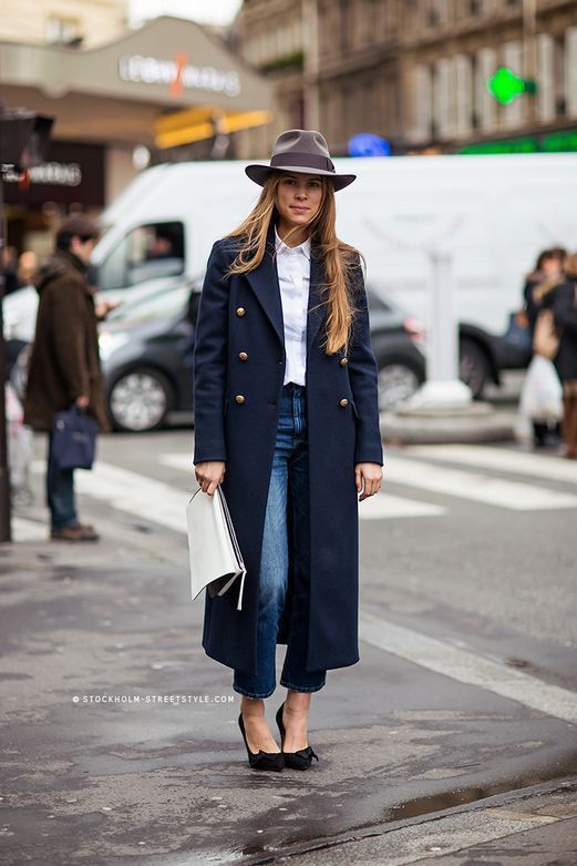 look trench bleu marine