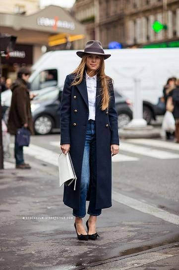 look trench bleu marine