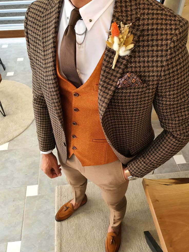 blazer orange homme