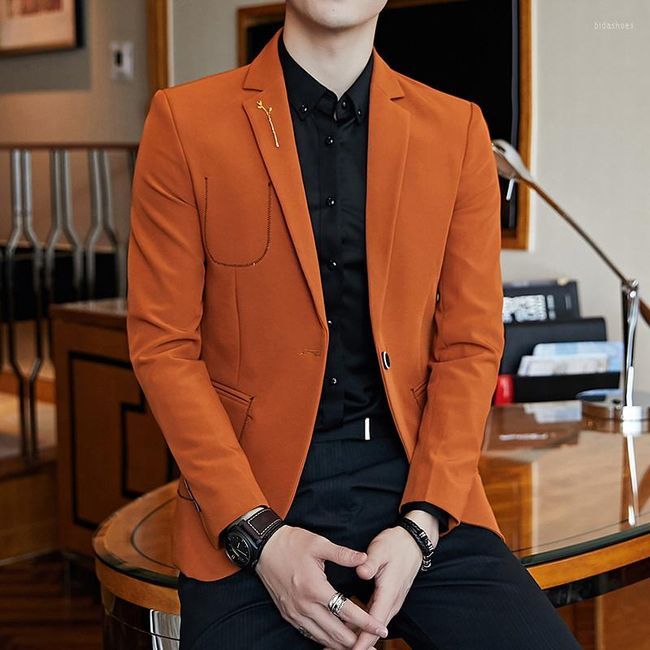 blazer orange homme