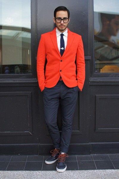 blazer orange homme