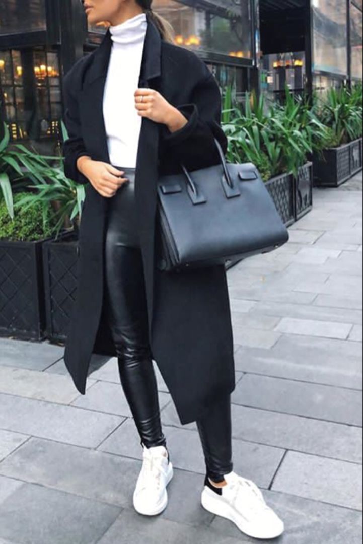 manteau noir look