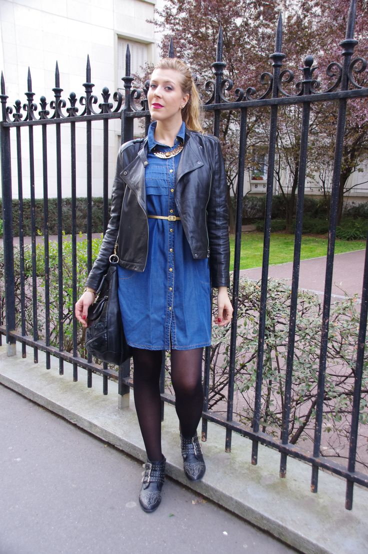 tenue robe en jean