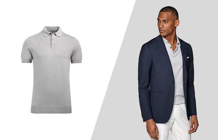 Polo Shirt with Blazer Outfits for Men