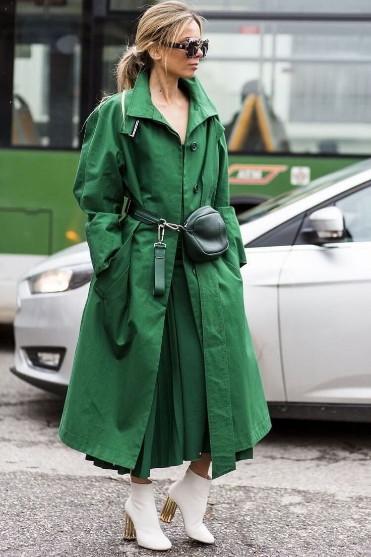 tenue manteau vert