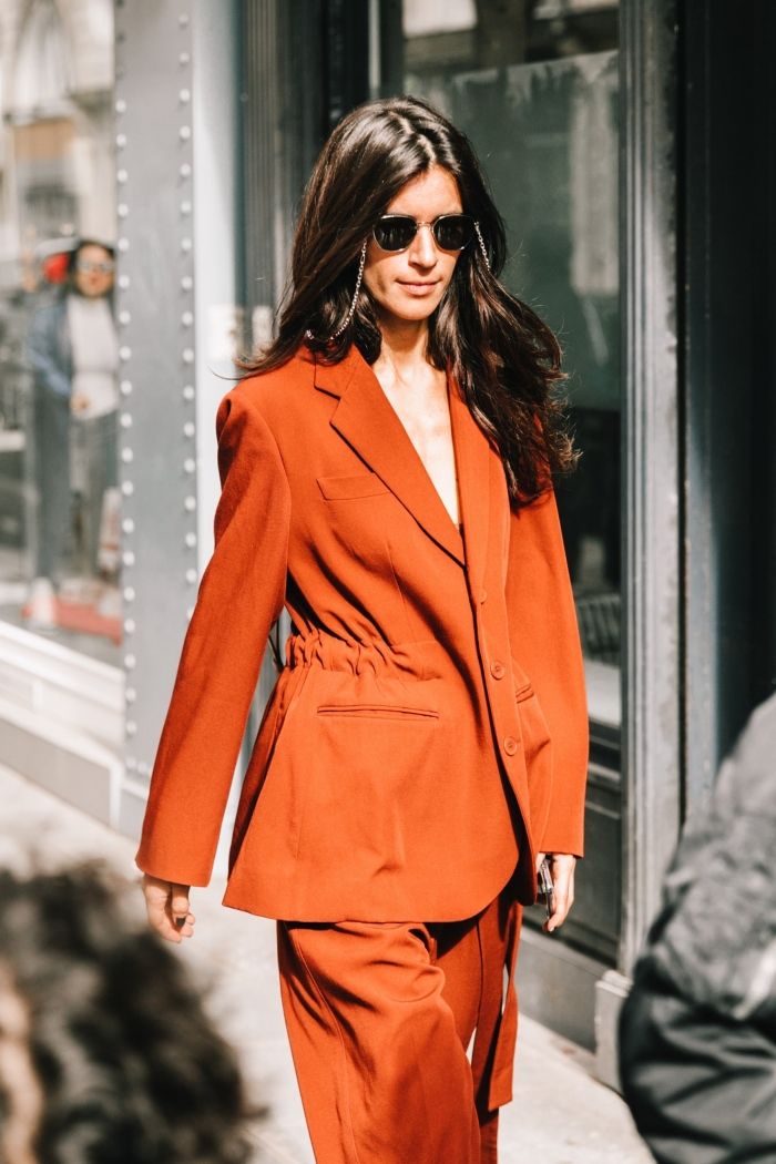 que porter avec un pantalon orange femme