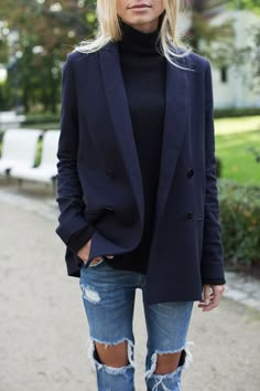10 meilleures idées sur BLAZER BLEU MARINE | mode tendance, mode