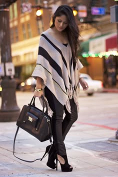 poncho look