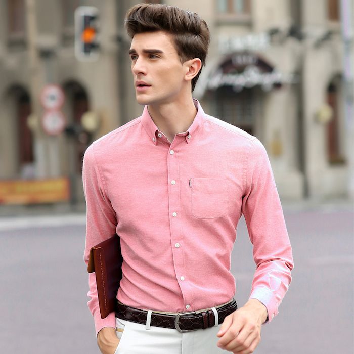 style chemise rose homme