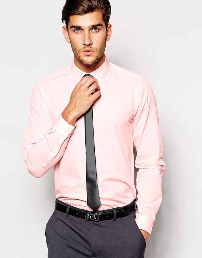 style chemise rose homme