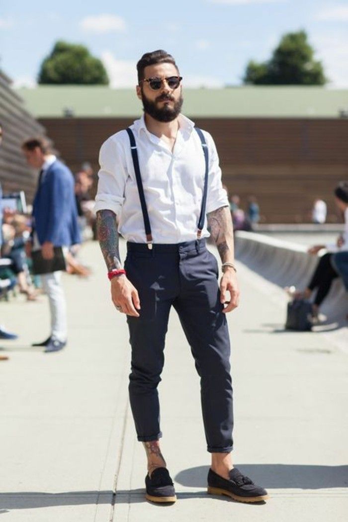 tenue homme bretelle