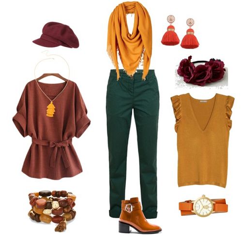 que porter avec un pantalon orange femme