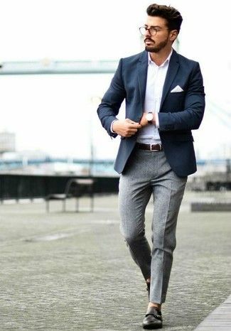 look veste bleu marine