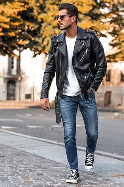 comment porter veste en cuir homme