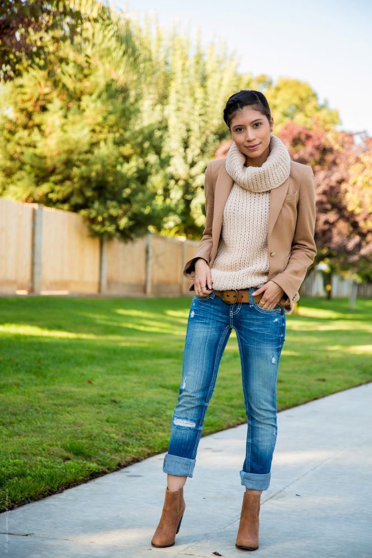 tenue hiver avec jean boyfriend