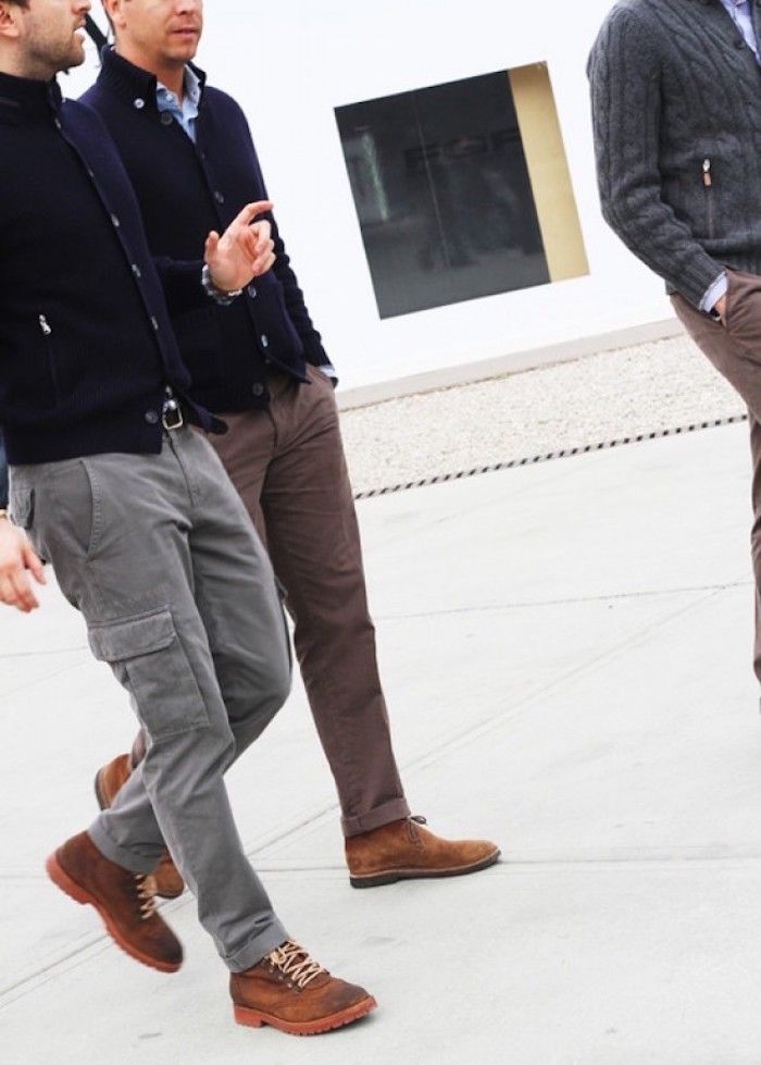 pantalon noir avec chaussure marron