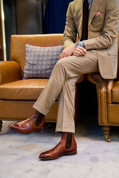 chelsea boots avec costume
