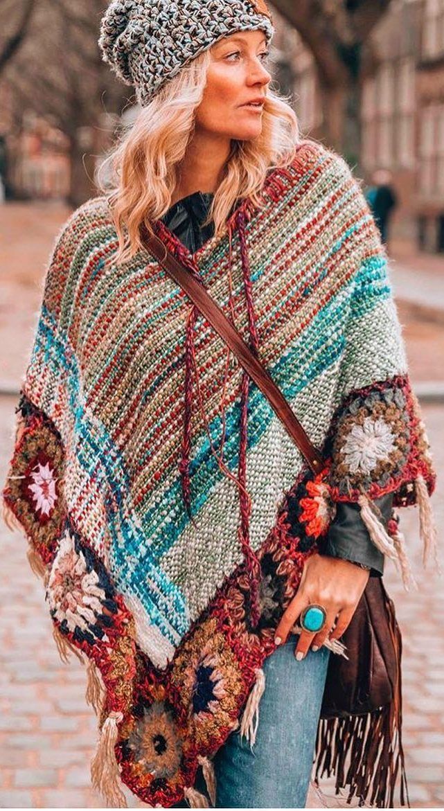 poncho look