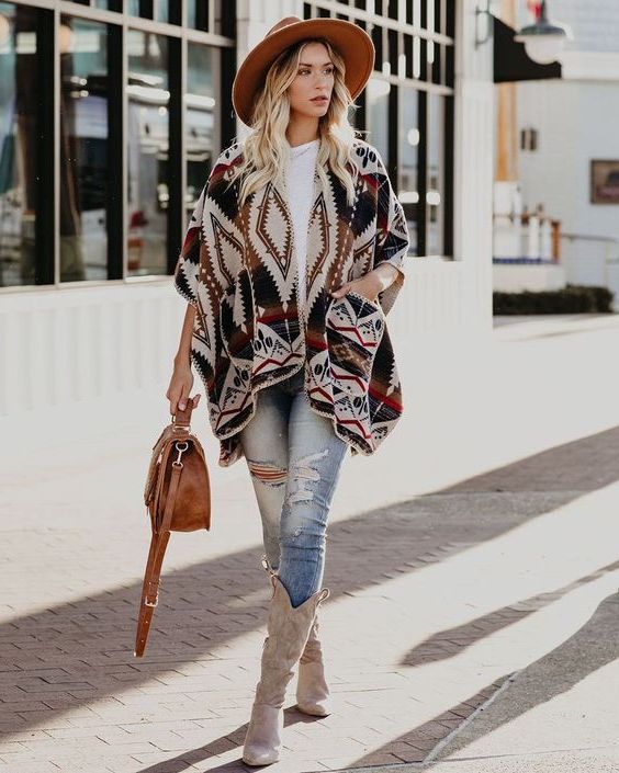 poncho look