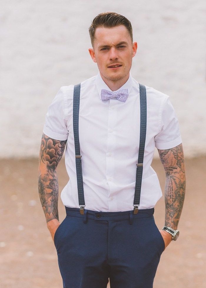 tenue homme bretelle