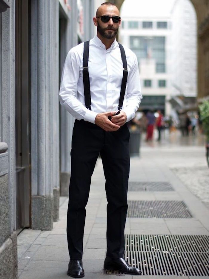 tenue homme bretelle