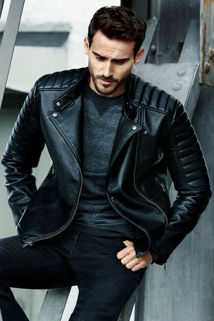 comment porter veste en cuir homme