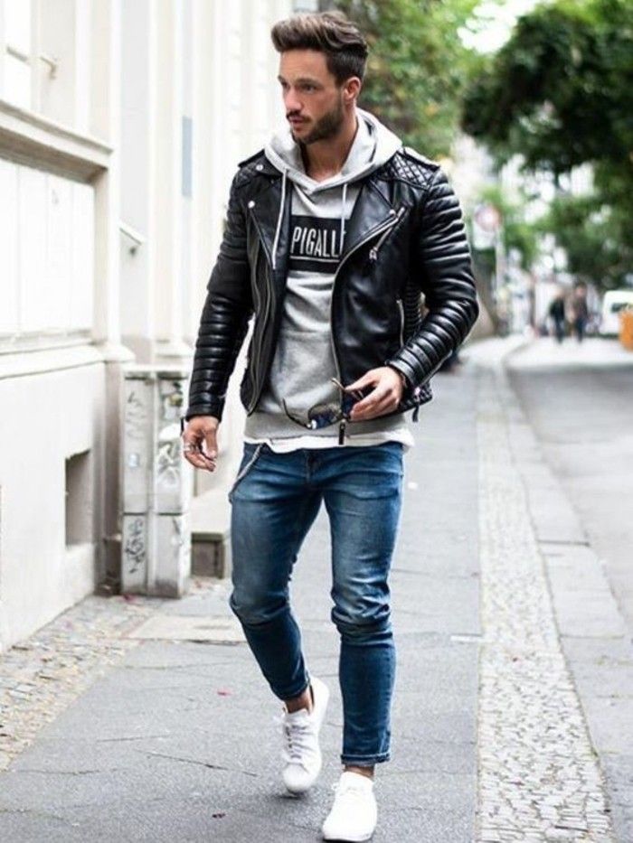 comment porter veste en cuir homme