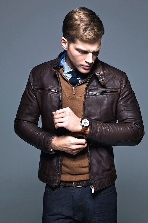 comment porter veste en cuir homme