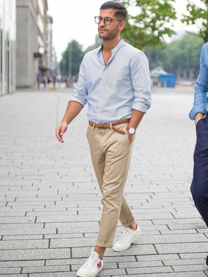 chemise beige homme avec quoi