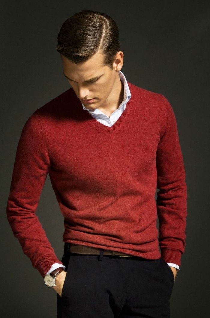 que mettre avec un pull rouge homme