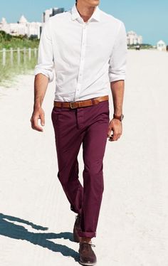 chino bordeaux homme