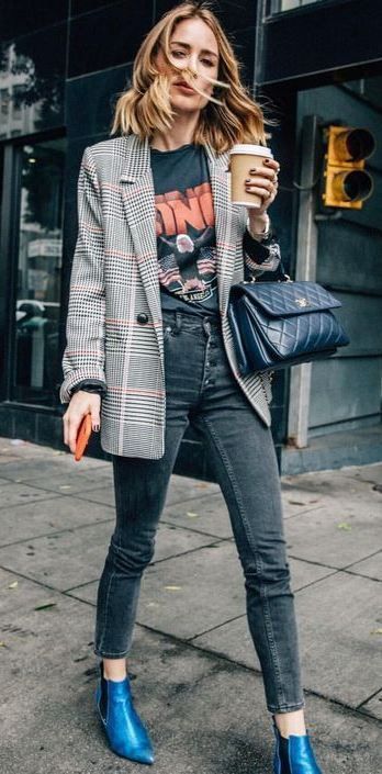 look blazer a carreaux