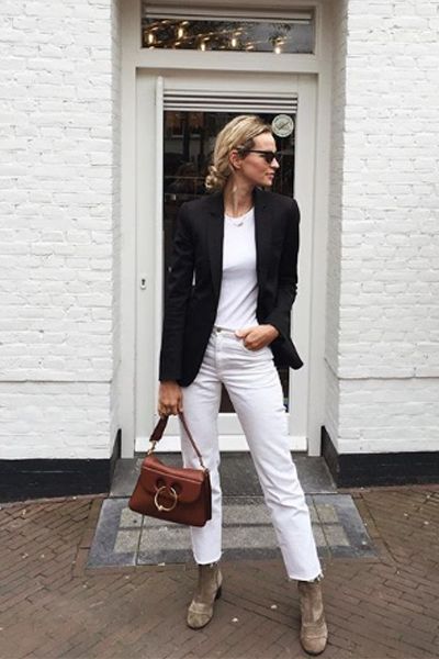 look femme jean blanc
