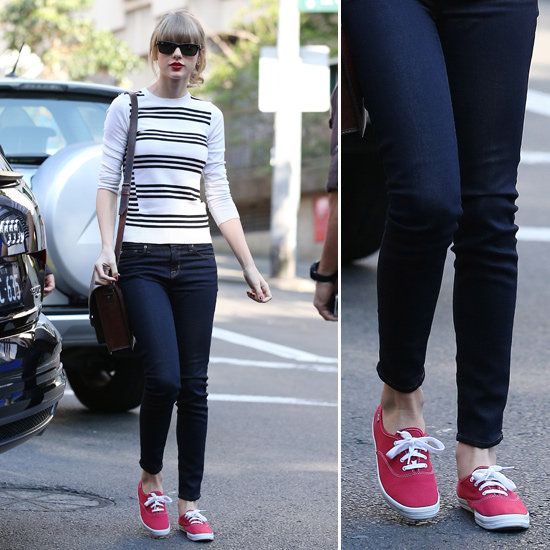 comment porter des baskets rouges